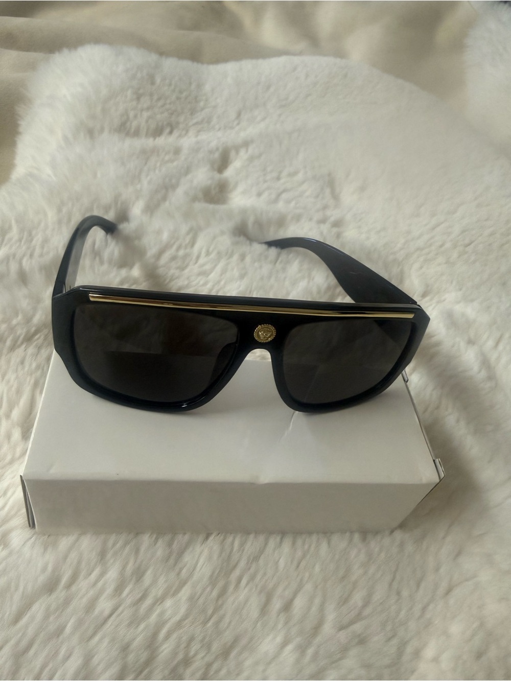Black Sunglasses with Gold Accent - Men Accessories